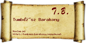Tumbász Barakony névjegykártya